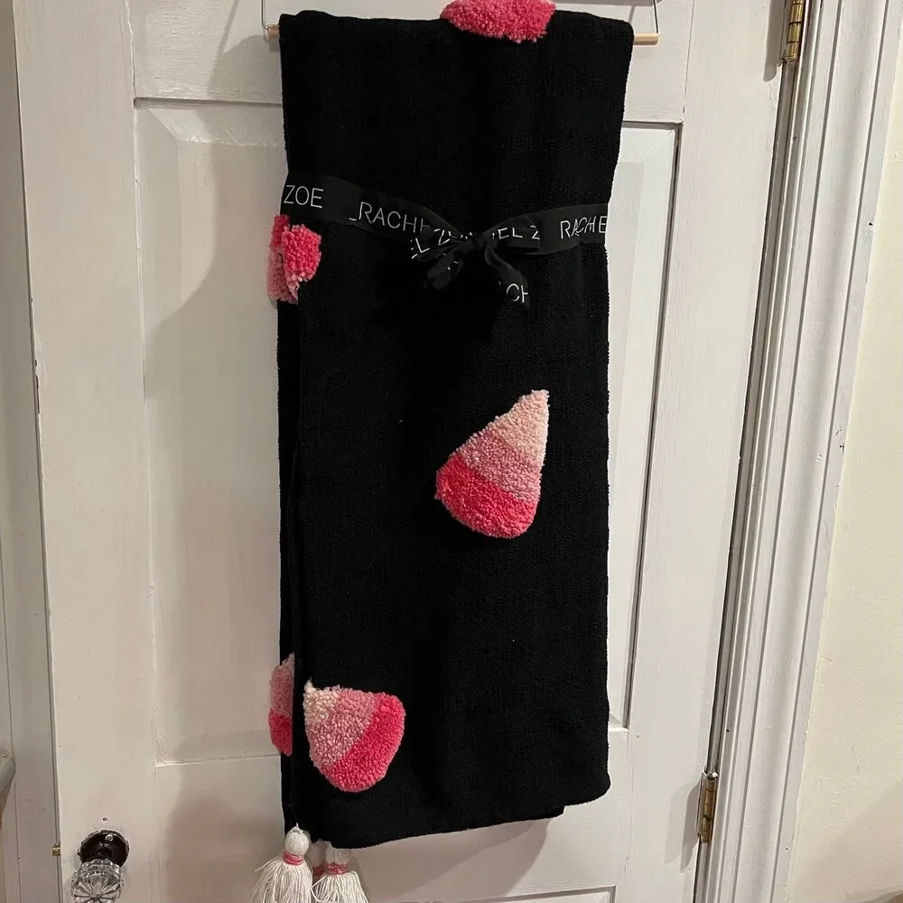 Isaac Mizrahi Pink Candy Corn Pillows + Matching Rachel Zoe Halloween Blanket